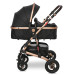 Lorelli Alba Premium Black 3-in-1 Combi Kinderwagen incl. Spirit Autostoel