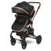 Lorelli Alba Premium Black 3-in-1 Combi Kinderwagen incl. Spirit Autostoel