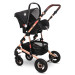 Lorelli Alba Premium Black 3-in-1 Combi Kinderwagen incl. Spirit Autostoel
