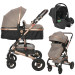 Lorelli Alba Premium Pearl Beige 3-in-1 Combi Kinderwagen incl. Spirit Autostoel
