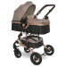 Lorelli Alba Premium Pearl Beige 3-in-1 Combi Kinderwagen incl. Spirit Autostoel