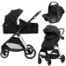 Lorelli Aspen Black 3-in-1 Combi Kinderwagen incl. i-Size Autostoel