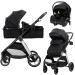 Lorelli Aspen Black 3-in-1 Combi Kinderwagen incl. i-Size Autostoel