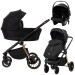 Lorelli Bianca Black 3-in-1 Kinderwagen incl. i-Size Autostoel 1002201-2501