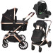 Lorelli Glory Black Diamonds 3-in-1 Kinderwagen incl. Spirit Autostoel