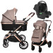 Lorelli Glory Pearl Beige 3-in-1 Kinderwagen incl. Spirit Autostoel