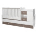Lorelli Mini Max White/Coffee 2-in-1 Bed en Commode 1015050-0027A