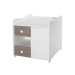 Lorelli Mini Max White/Coffee 2-in-1 Bed en Commode 1015050-0027A