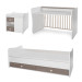 Lorelli Mini Max White/Coffee 2-in-1 Bed en Commode 1015050-0027A