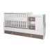 Lorelli Mini Max White/Coffee 2-in-1 Bed en Commode 1015050-0027A