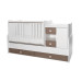 Lorelli Mini Max White/Coffee 2-in-1 Bed en Commode 1015050-0027A