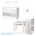Lorelli Multi White/Beige 2-in-1 Bed en Commode 1015057 0037A