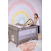 Lorelli Noemi Plus Fog Beige Star Campingbed Met Bodemverhoger 1008056-2217