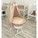 MamaLoes Rotan Wit Pure Beige Baby Wiegje 84482