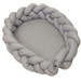 MamaLoes Amy Pure Grijs 2-in-1 Babynest en Braided Bedbumper 80661