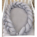 MamaLoes Amy Pure Grijs 2-in-1 Babynest en Braided Bedbumper 80661