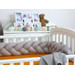 MamaLoes Amy Pure Grijs 2-in-1 Babynest en Braided Bedbumper 80661