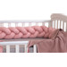 MamaLoes Amy Pure Roze 210 cm Braided Bedbumper 80074