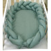 MamaLoes Amy Pure Stonegreen 2-in-1 Babynest en Braided Bedbumper 80663