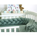 MamaLoes Amy Pure Stonegreen 2-in-1 Babynest en Braided Bedbumper 80663