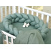 MamaLoes Amy Pure Stonegreen 210 cm Braided Bedbumper 80122
