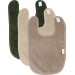 Mamaloes Badstof Groen/Zand/Oat 3 Stuks Slabber ML010139