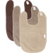 Mamaloes Badstof Zand/Chocolade/Oat 3 Stuks Slabber ML010140