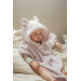 MamaLoes Beer Badstof Lila Kinder Badponcho ML010512