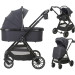 Set MamaLoes Bodi Zwart/Beige: Kinderwagen, Autostoel, Base, Wieg, Schommel & Stoel