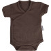 MamaLoes Chocolade Maat 68 Korte Mouw Overslag Romper ML010258