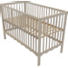 MamaLoes Luno Wave Beige 60 x 120 cm Ledikant + Ledikantmatras