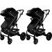 MamaLoes Marly Zwart 3-in-1 Combi Kinderwagen incl. Autostoel ML050101