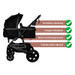 MamaLoes Marly Zwart 3-in-1 Combi Kinderwagen incl. Autostoel