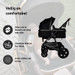 MamaLoes Marly Zwart 3-in-1 Combi Kinderwagen incl. Autostoel