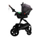 Set MamaLoes Marly Antraciet/Zwart: Kinderwagen, Autostoel, Wieg, Schommel en Stoel