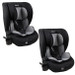 MamaLoes Mick Zwart/Grijs Isofix 76-150 cm i-Size Autostoel - Set van 2