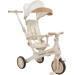 MamaLoes Quinn Beige Driewieler met Duwstang