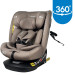 MamaLoes Sef Taupe 40-150 cm 360° i-Size Autostoel – Set van 2