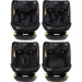 MamaLoes Sef Zwart 40-150 cm 360° i-Size Autostoel – Set van 2