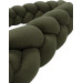 MamaLoes Soft Cotton Groen 210 cm Braided Bedbumper ML020514