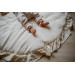 MamaLoes Soft Cotton Ruffle Ecru 90 cm Rond Boxkleed ML020241