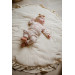 MamaLoes Soft Cotton Ruffle Ecru 90 cm Rond Boxkleed ML020241