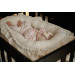 MamaLoes Soft Cotton Ecru Ruffle Babynest & Boxkleed
