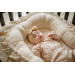 MamaLoes Soft Cotton Ecru Ruffle Babynest & Boxkleed