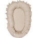 MamaLoes Soft Cotton Ecru Ruffle Babynest & Boxkleed