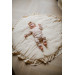 MamaLoes Soft Cotton Ruffle Groen 90 cm Rond Boxkleed ML020261