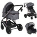 Moni All Road Grey 3-in-1 Combi Kinderwagen incl. i-Size Autostoel 112020