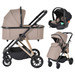 Moni Merci Beige 3-in-1 Kinderwagen met i-Size Autostoel