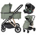 Moni Merci Dark Green 3-in-1 Kinderwagen met i-Size Autostoel