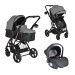 Moni Rafaello Grey 3-in-1 Combi Kinderwagen Incl. i-Size Autostoel